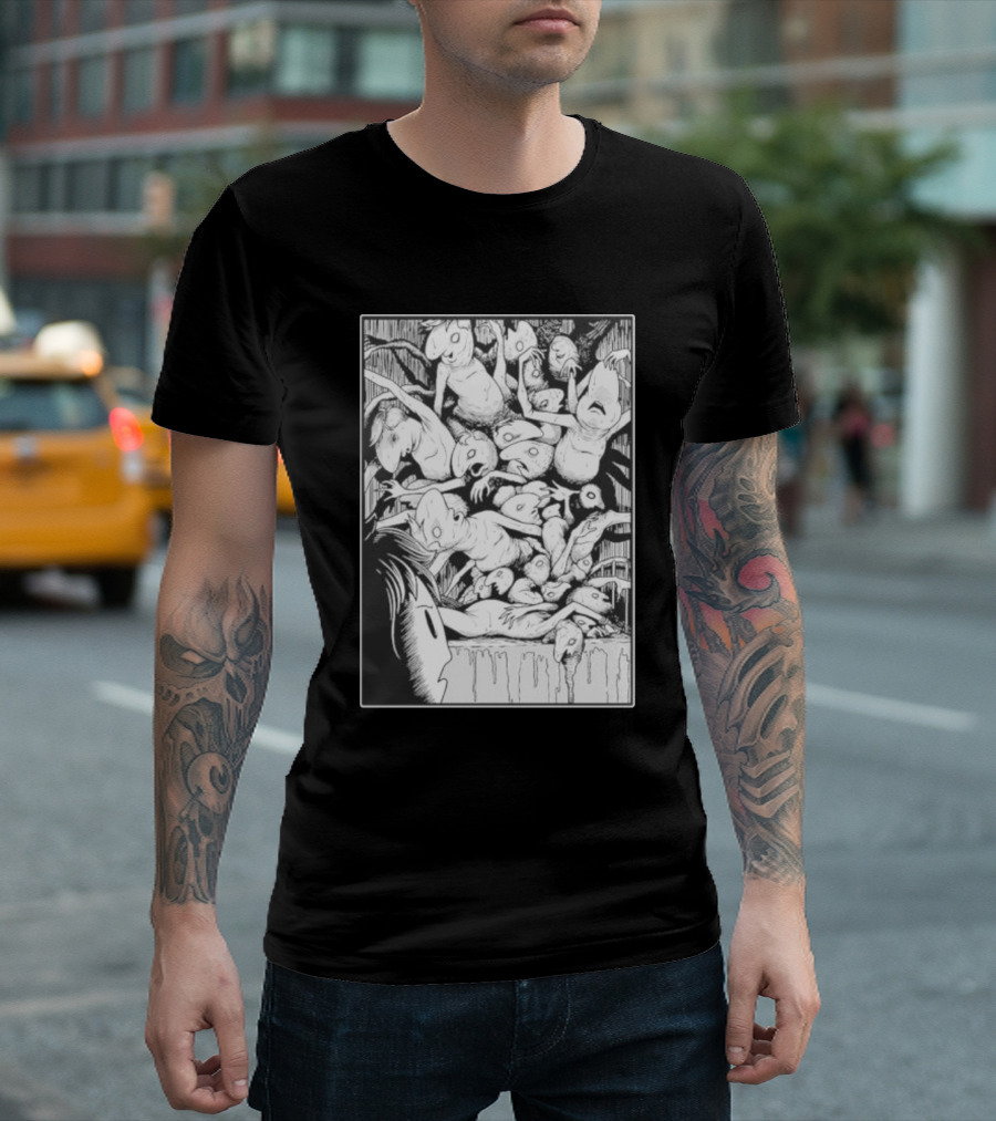 Oneyplays Horror Manga Boys Disturbing Creature Chaos T-Shirt