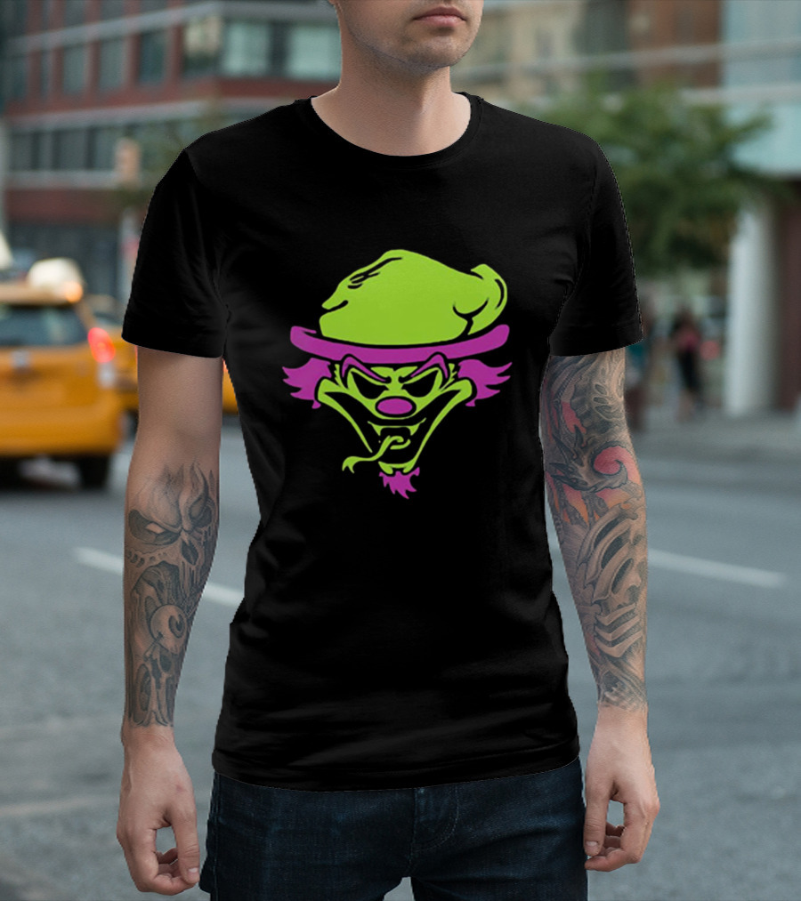 The Rock Insane Clown Posse Riddle Box Neon Face T-Shirt