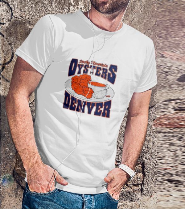 Rocky Mountain Oysters Denver Broncos NFL X Guy Fieri Flavortown Homage Gray Tri-Blend T-Shirt
