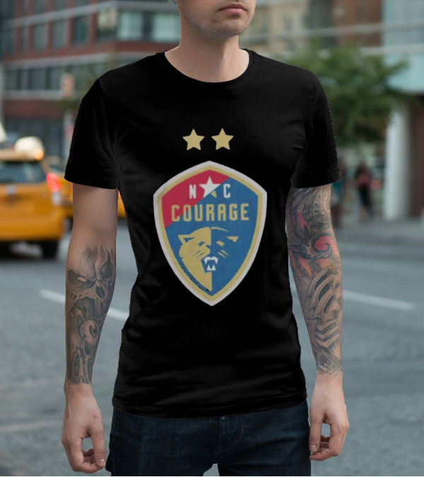 NC Courage Logo Two Stars T-Shirt