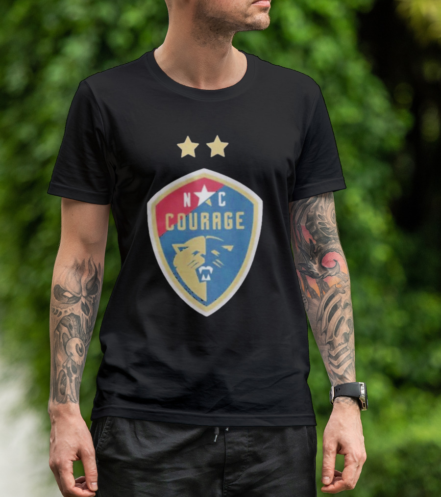 NC Courage Logo Two Stars T-Shirt