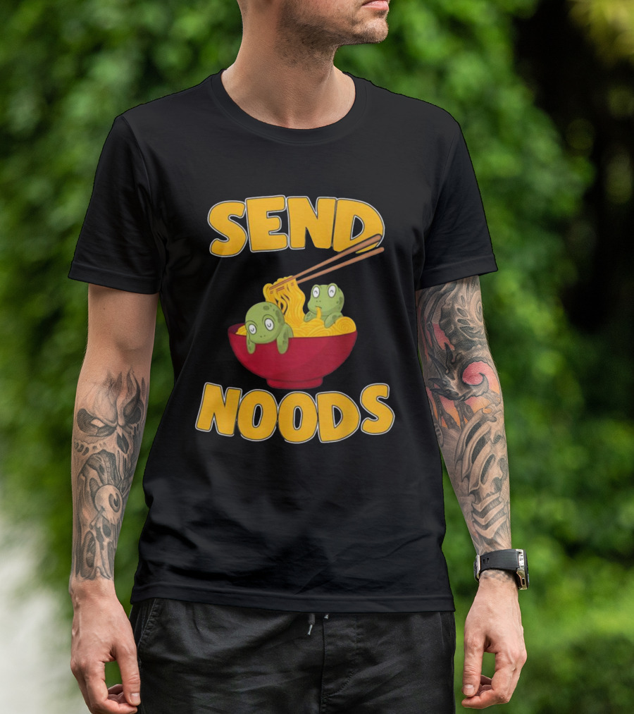 Send Noods Funny Ramen With Turtles T-Shirt