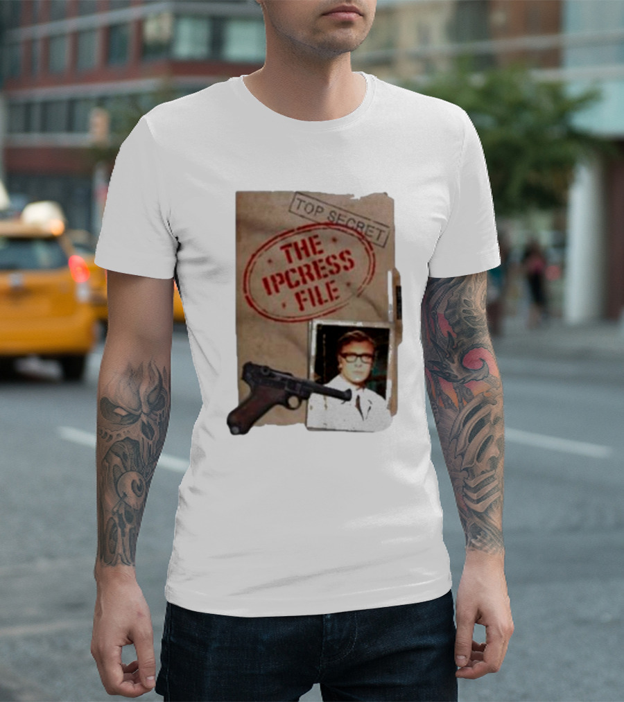 Top Secret File The Ipcress File Gun and Photograph T-Shirt