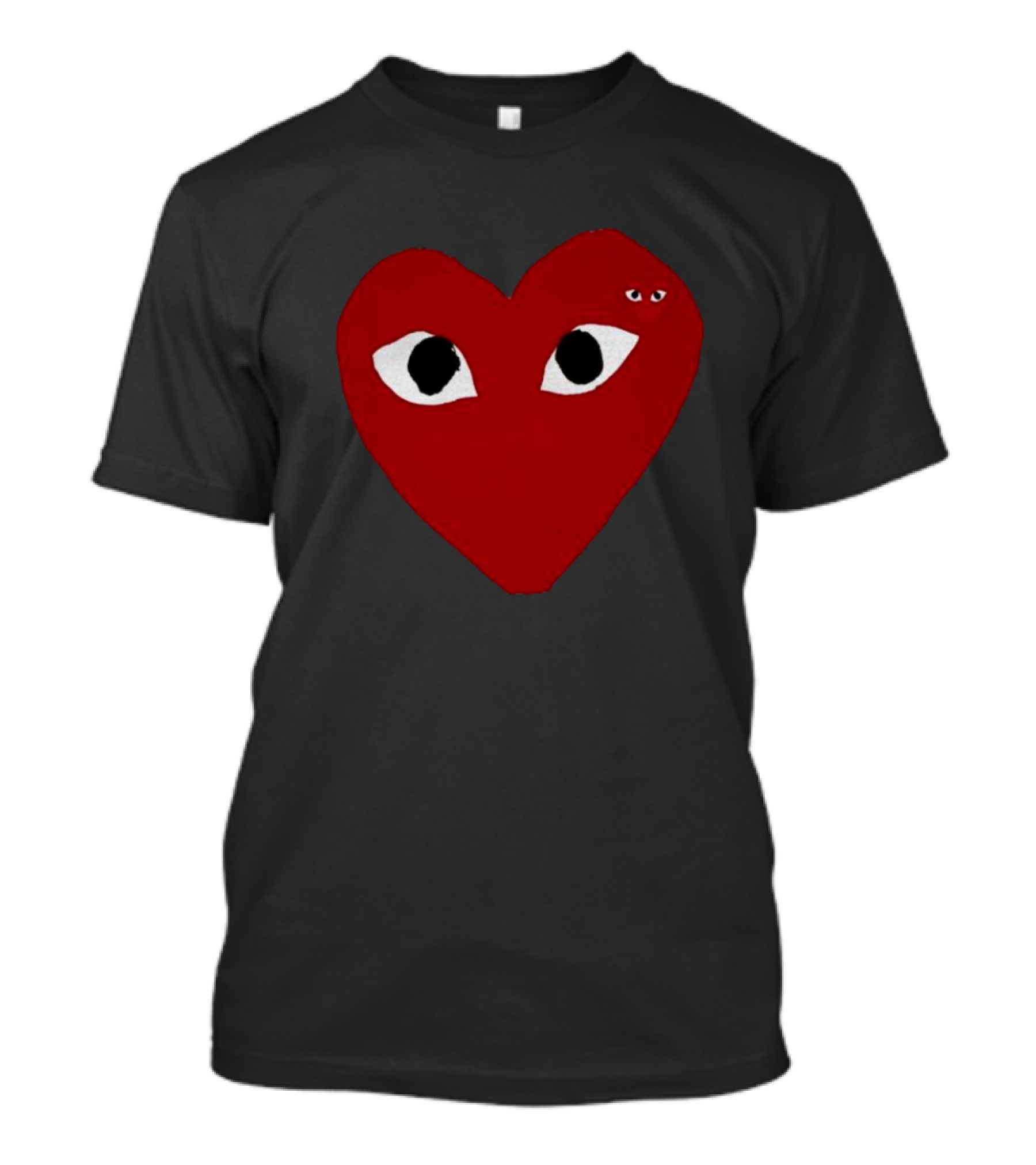 Cdg Comme Des Garcons Play Red Heart Emblem With Eyes T-Shirt