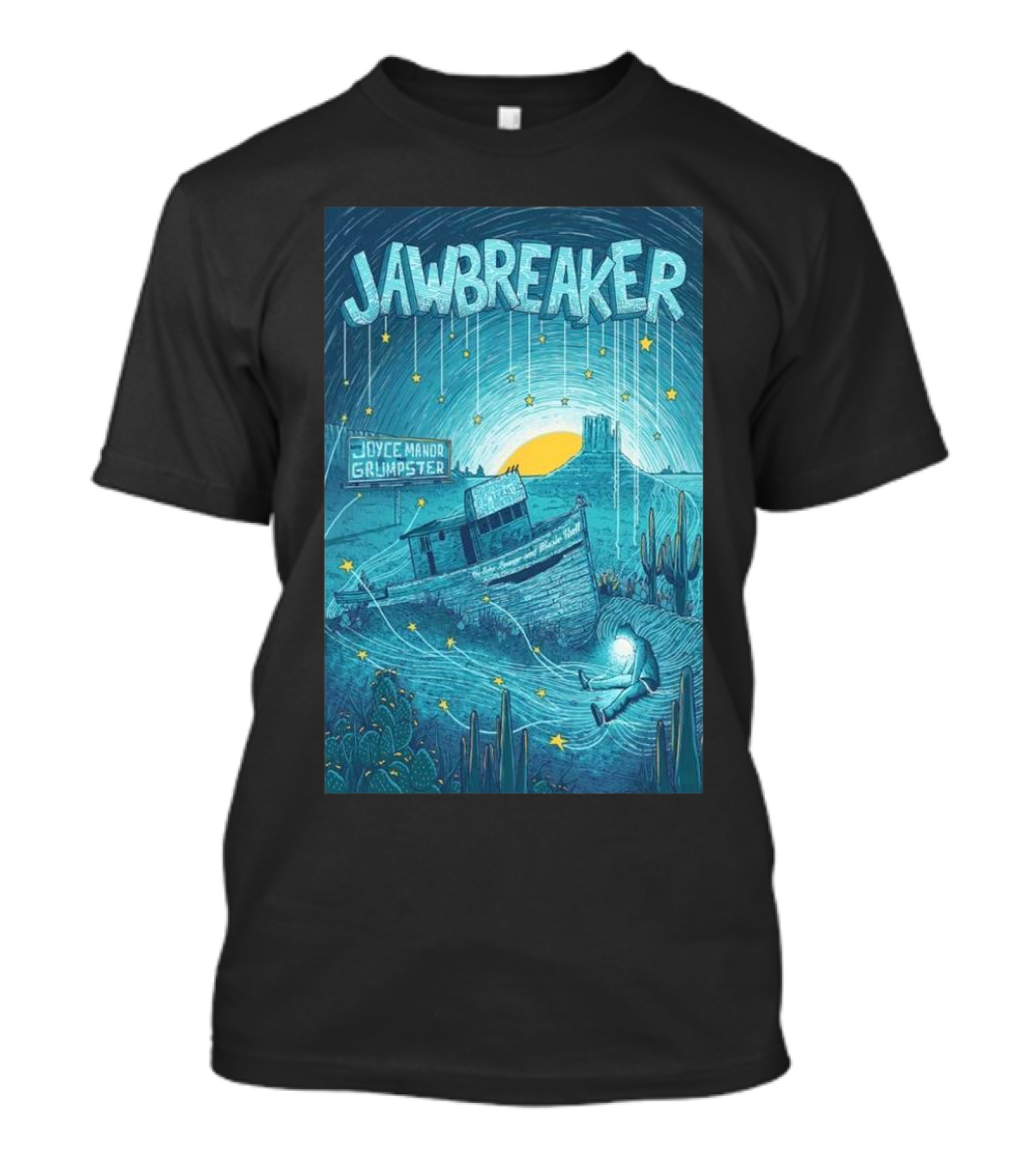 Jawbreaker Joyce Manor Grumpster Desert Ship Scene T-Shirt