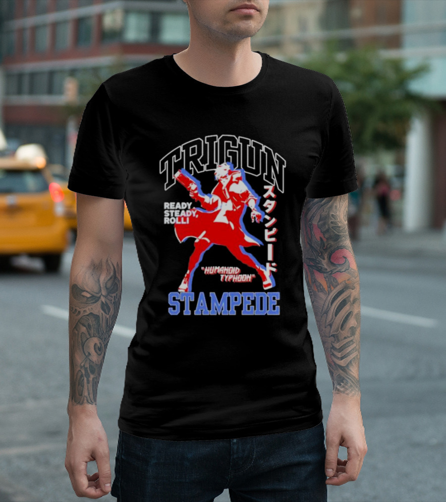 Trigun Stampede Ready Steady Rolli Humanoid Typhoon T-Shirt