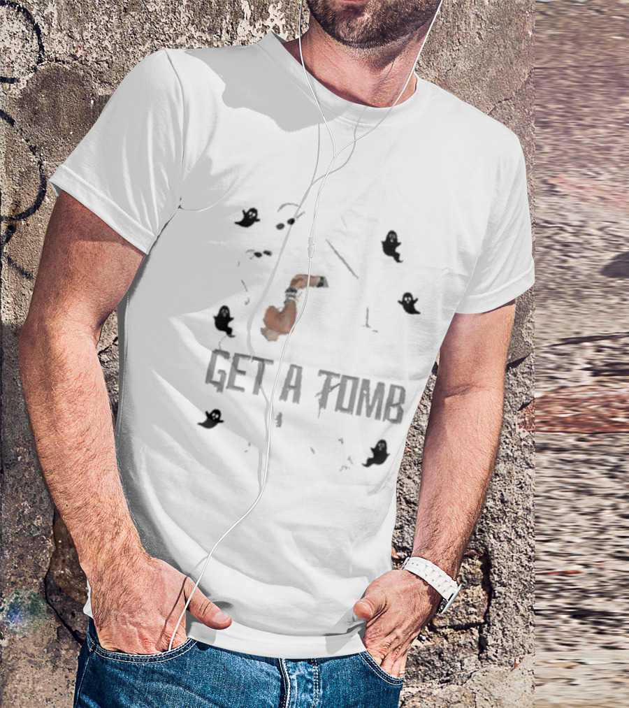 Get A Tomb Ghostly Muscle Pump Fitness T-Shirt