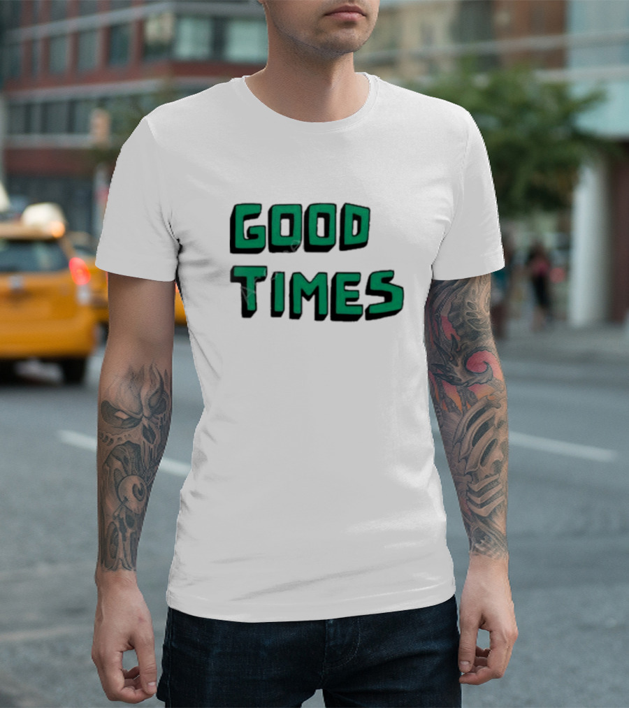 Kylie Minogue Good Times Retro Green Text T-Shirt