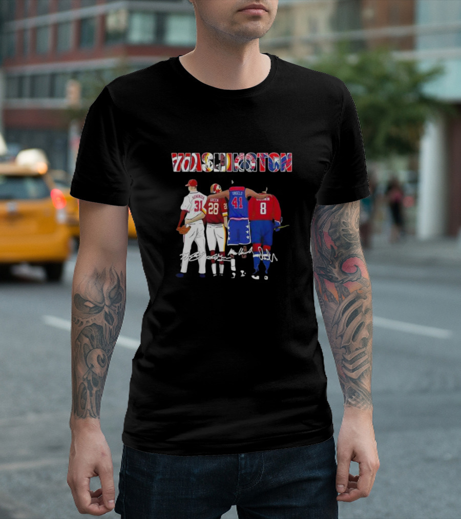 Washington Sports Team Champions Schoen Green Unseld Ovechkin T-Shirt