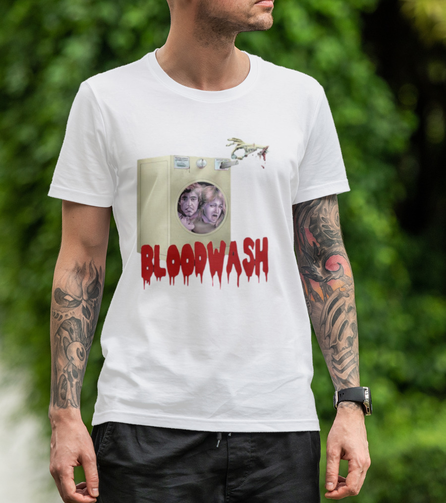 Puppet Combo Bloodwash Horror Laundry Machine With Faces And Monster Hand T-Shirt