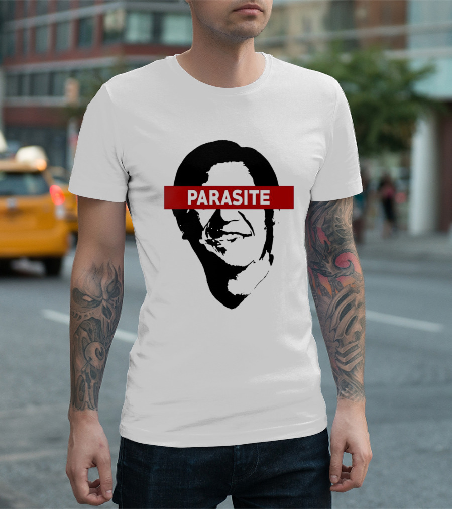 Parasite Davaomigrant Red Bar Face T-Shirt