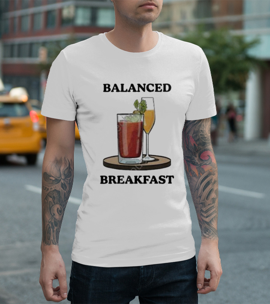Balanced Breakfast Bloody Mary Mimosa Duo T-Shirt
