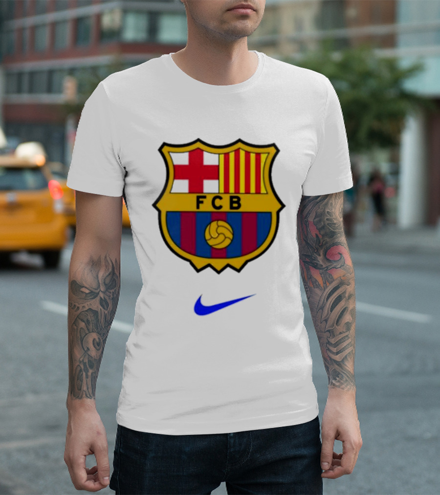 FC Barcelone Classique Logo FCB Crest T-Shirt