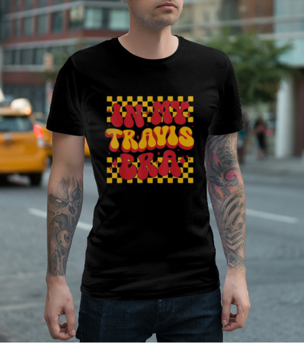 In My Travis Era Groovy Checkerboard T-Shirt