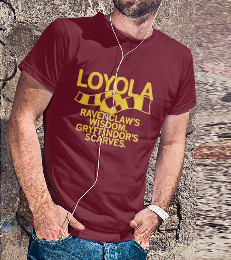 LOYOLA Ravenclaw's Wisdom Gryffindor's Scarves T-Shirt