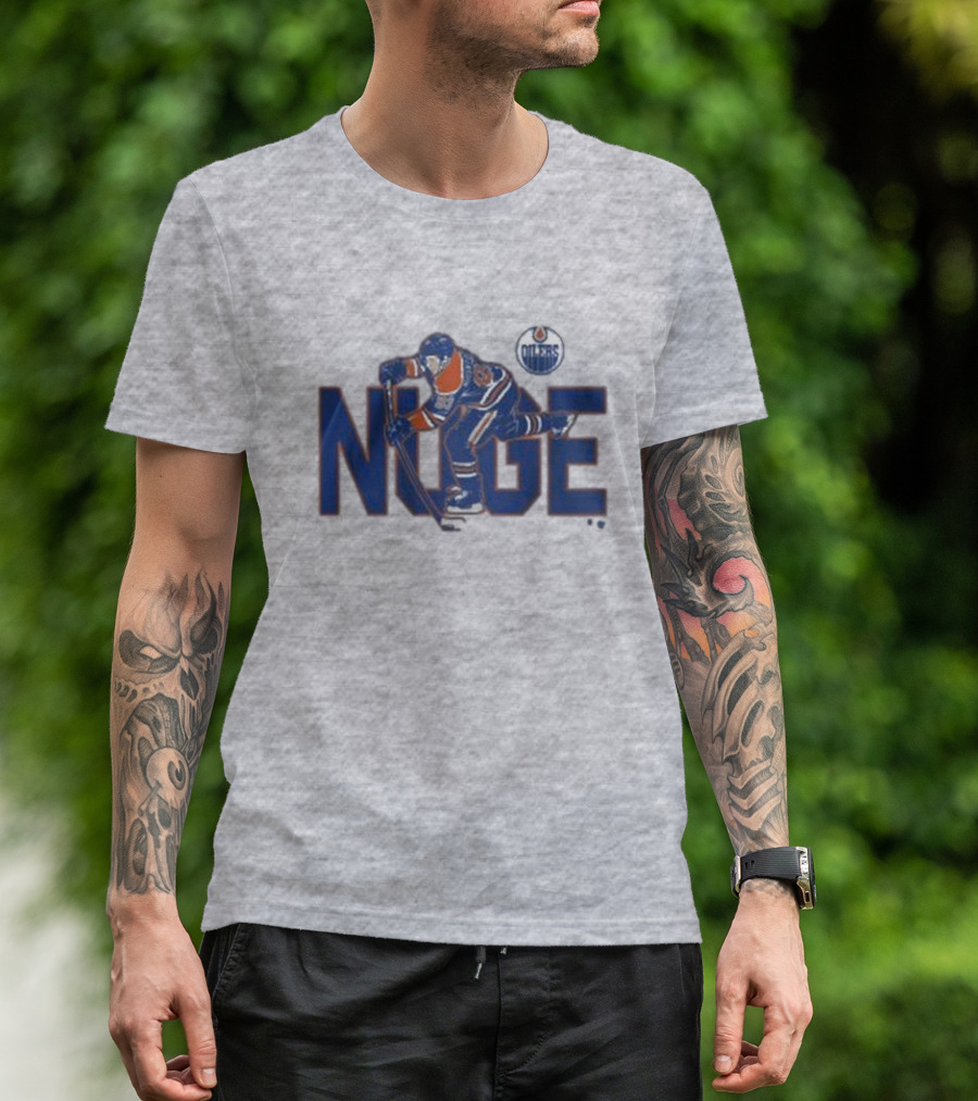 Ryan Nugent-Hopkins Edmonton Oilers NUGE Hockey Player Action T-Shirt