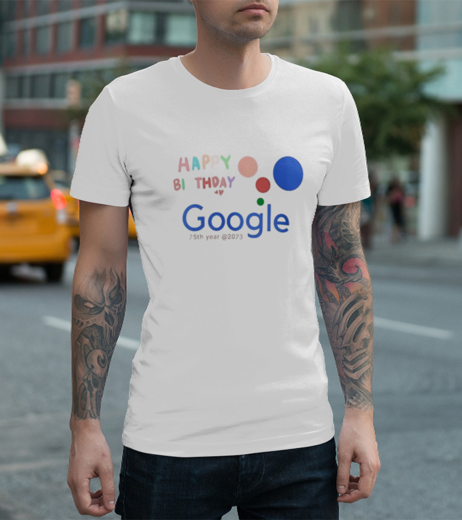Happy Birthday Google 25th Year Anniversary T-Shirt