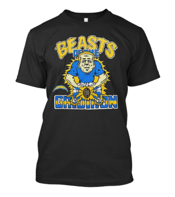 Los Angeles Chargers Beasts Of The Gridiron Football Player T-Shirt