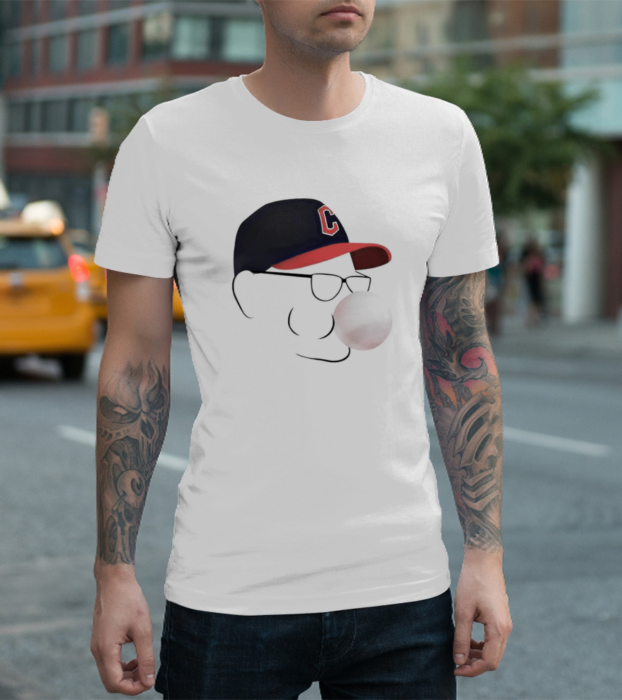 Terry Francona Tito Bubblegum C Logo Hat T-Shirt