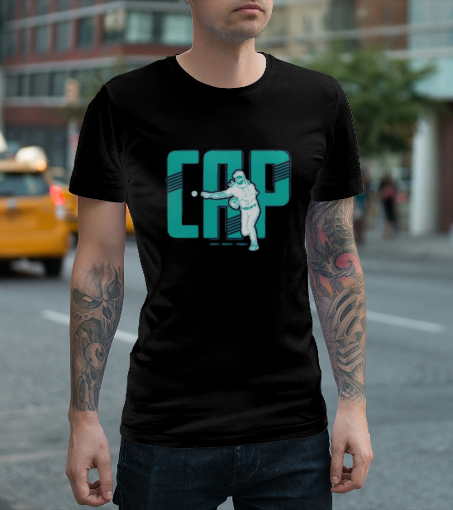 CAP Simply Seattle Sports Baseball Pitcher T-Shirt