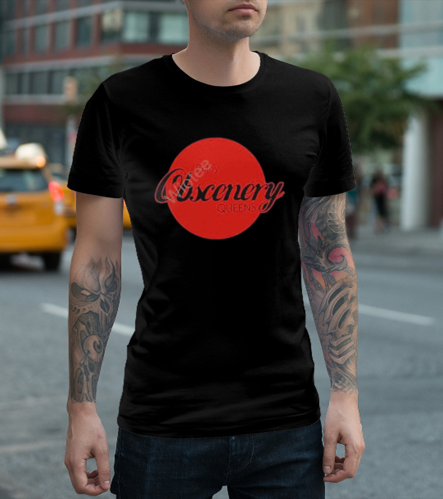 Enjoy Obscenery Queens Red Circle T-Shirt