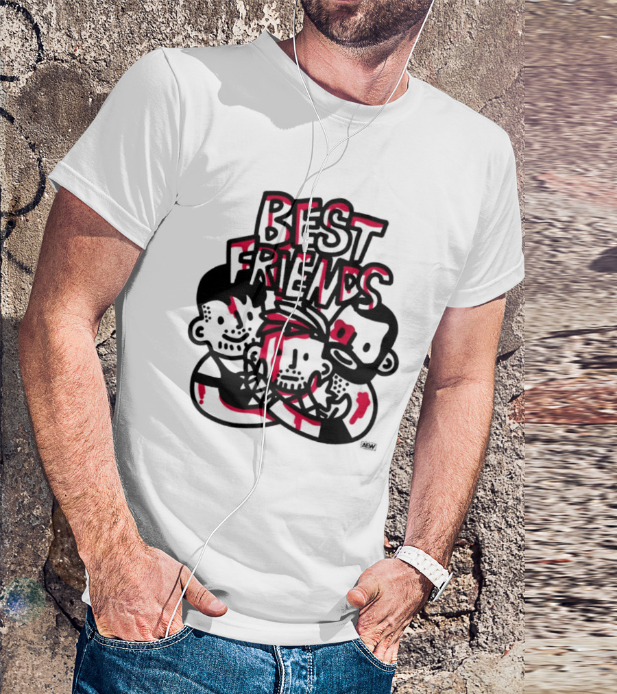 Best Friends AEW With Blood Brothers Orange Cassidy Trio T-Shirt