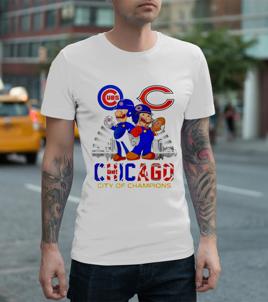 Cubs Bears Chicago City of Champions T-Shirt