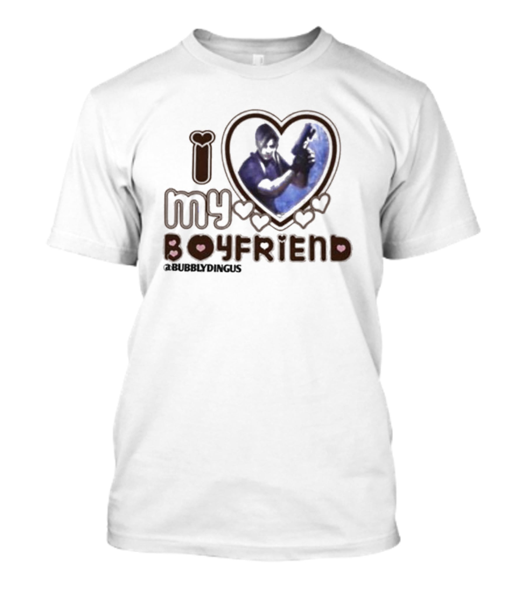 I Love My Zombie Boyfriend Resident Evil BUBBLYDINGUS T-Shirt