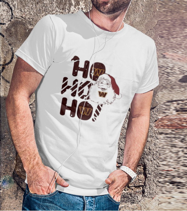 Washington Commanders Christmas Santa Ho Ho Ho T-Shirt