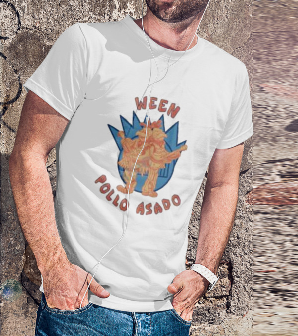 Ween Pollo Asado Blue Starburst Chicken Rock Duo T-Shirt