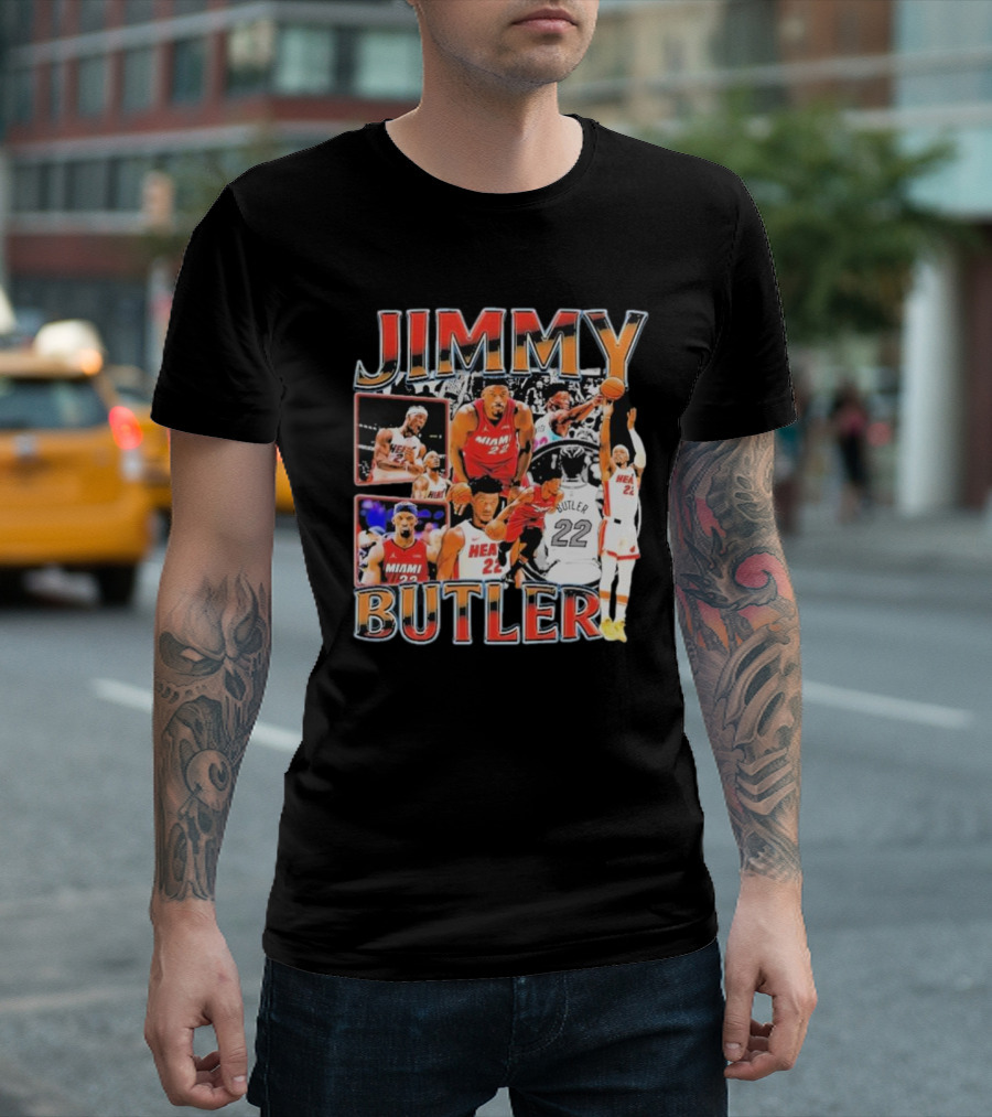 Jimmy Butler Miami Heat Emo Basketball Game Hair Funny Vintage Fear the Hair T-Shirt