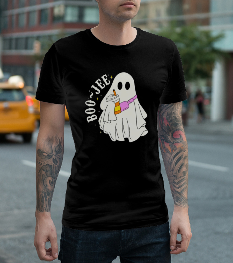 Boo Jee Ghost Cute Funny Halloween Ghost Boo-Jee T-Shirt