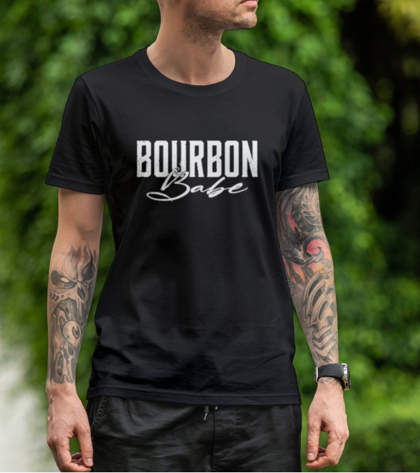 Jeremy Siers Bourbon Babe Graphic Grey T-Shirt