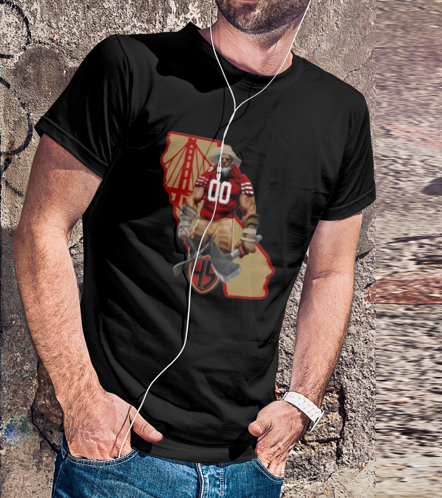 San Francisco Miner California Bridge 49er 00 Jersey T-Shirt
