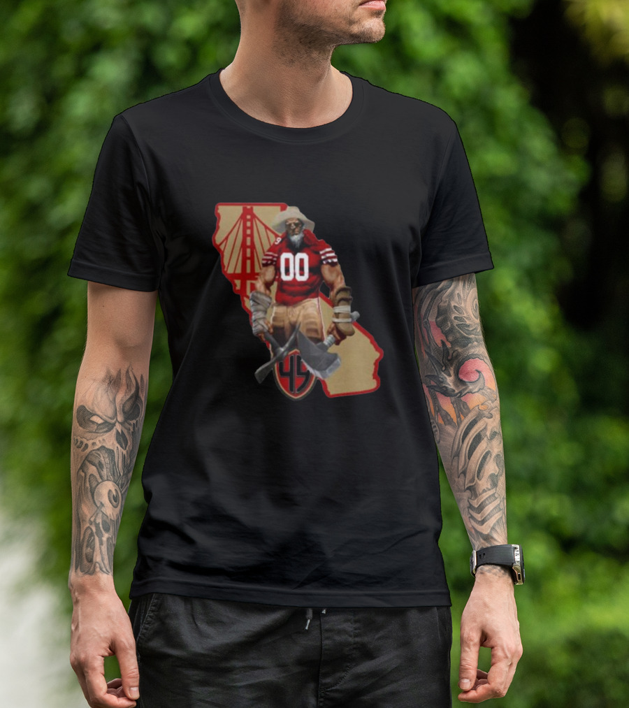 San Francisco Miner California Bridge 49er 00 Jersey T-Shirt