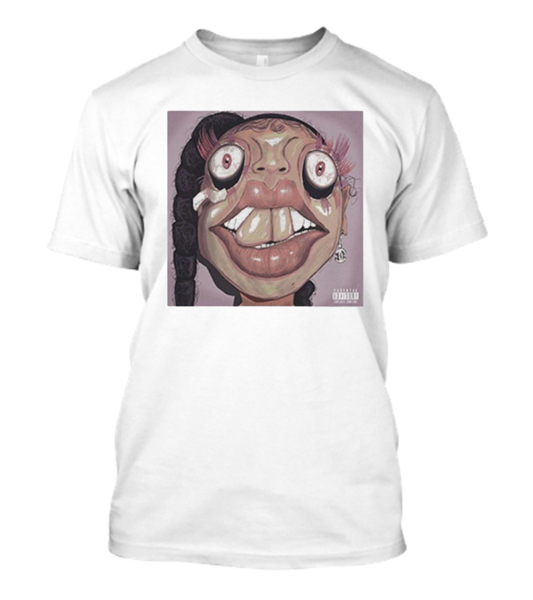 21 Savage And Drake Her Loss Cover Art Character With Parental Advisory T-Shirt