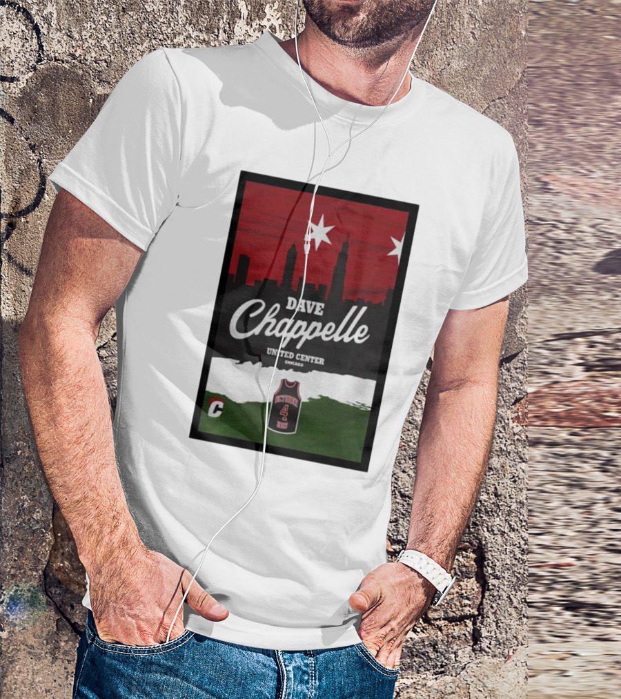 Dave Chappelle United Center Chicago October 4 Basketball Skyline T-Shirt