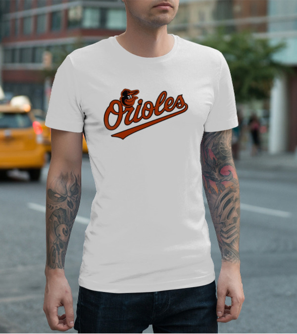 Orioles Baltimore Classic Script Logo Baseball Team T-Shirt