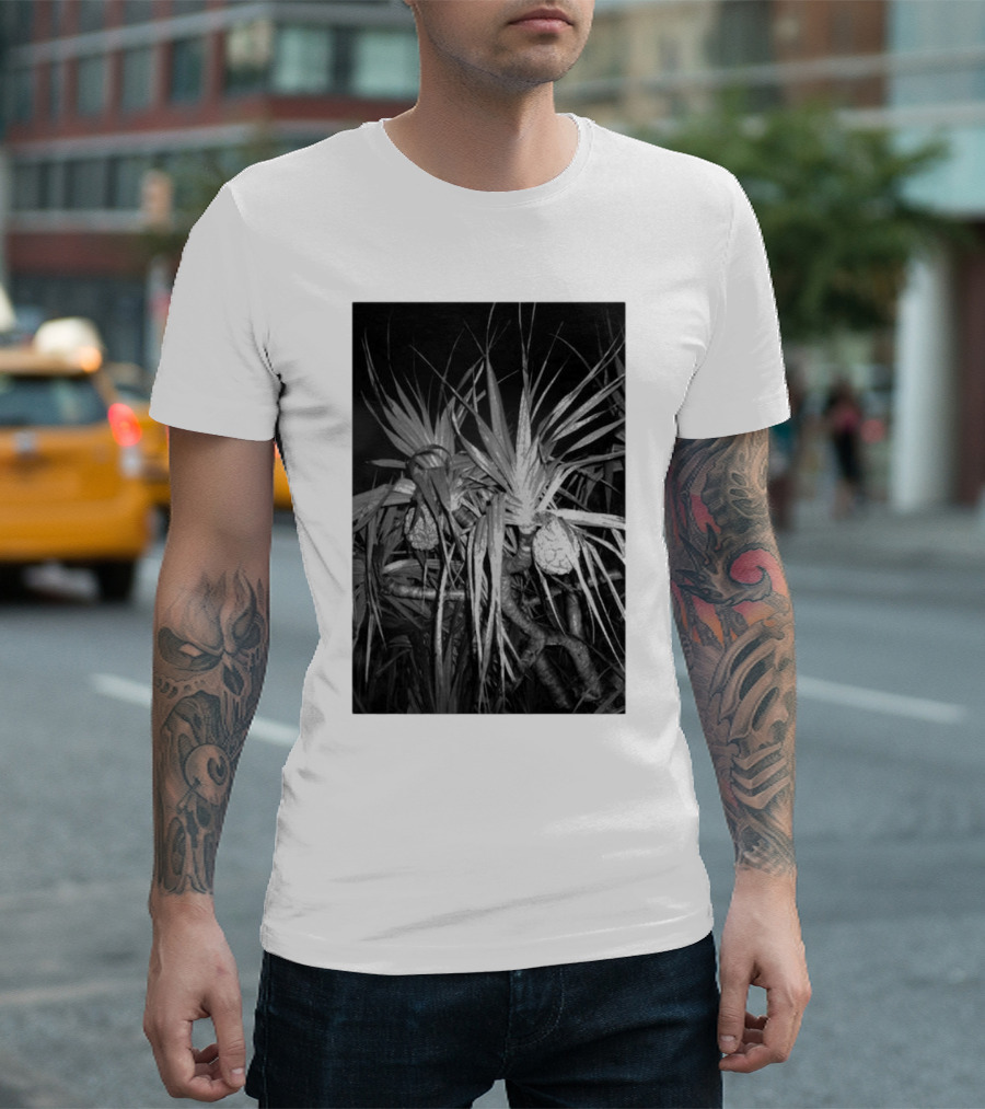 Ichiko Aoba Adan Backprint Monochrome Botanical Merch T-Shirt