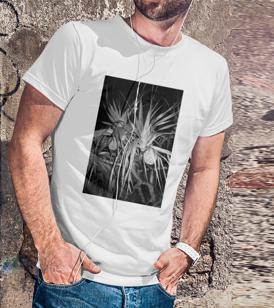 Ichiko Aoba Adan Backprint Monochrome Botanical Merch T-Shirt