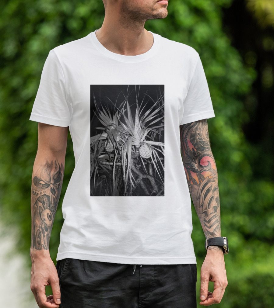 Ichiko Aoba Adan Backprint Monochrome Botanical Merch T-Shirt