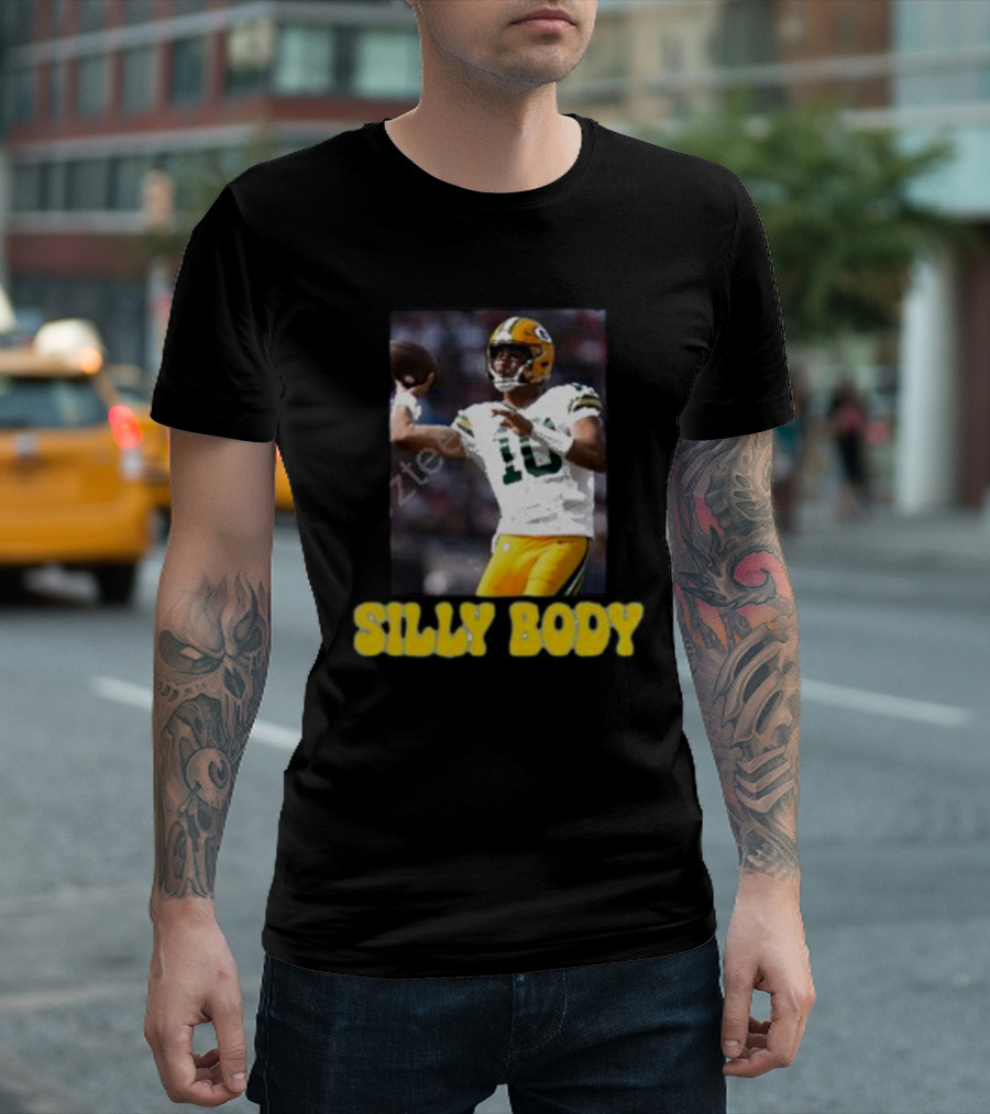 Green Bay Packers Silly Body Jordan Love Football T-Shirt