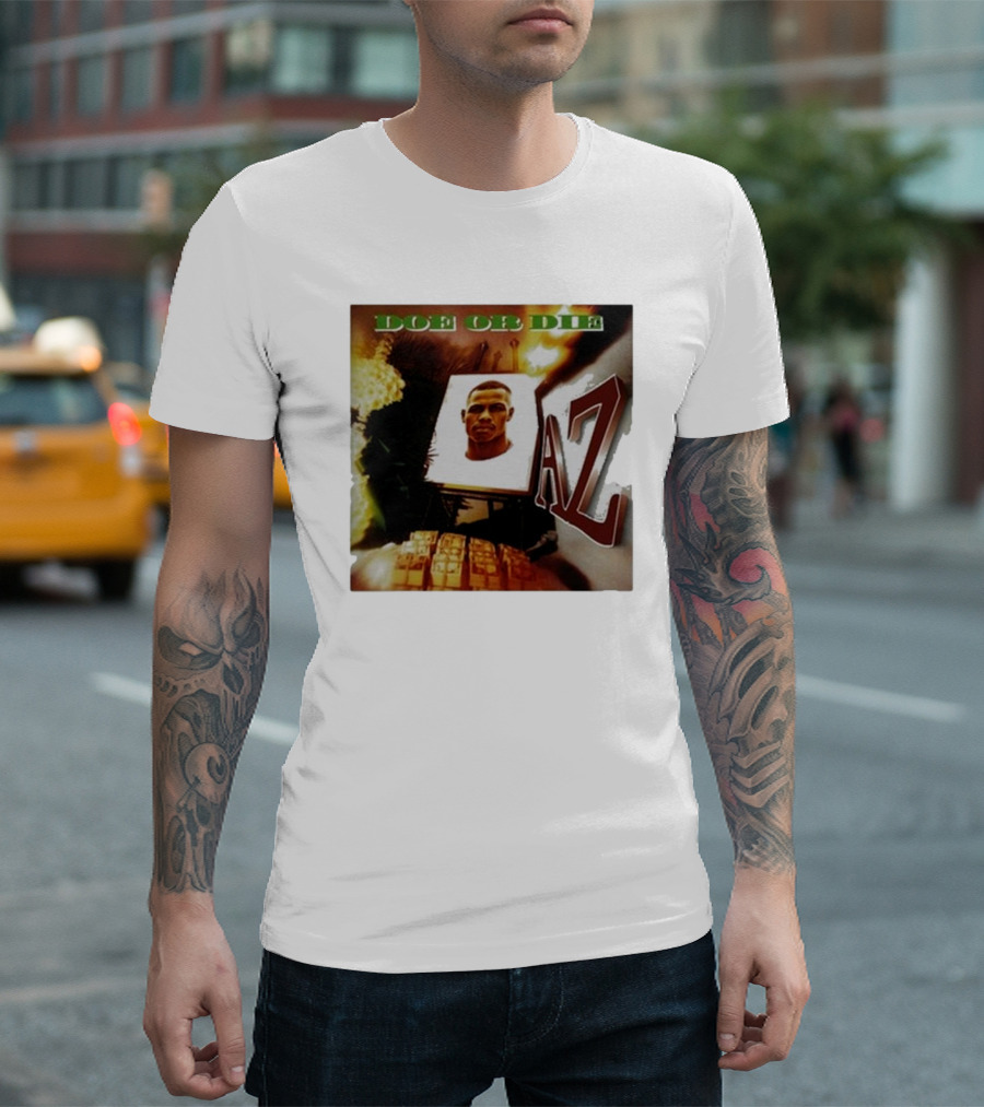 Up North Trips AZ Doe Or Die Album Cover Art 90s Hip Hop Classic T-Shirt