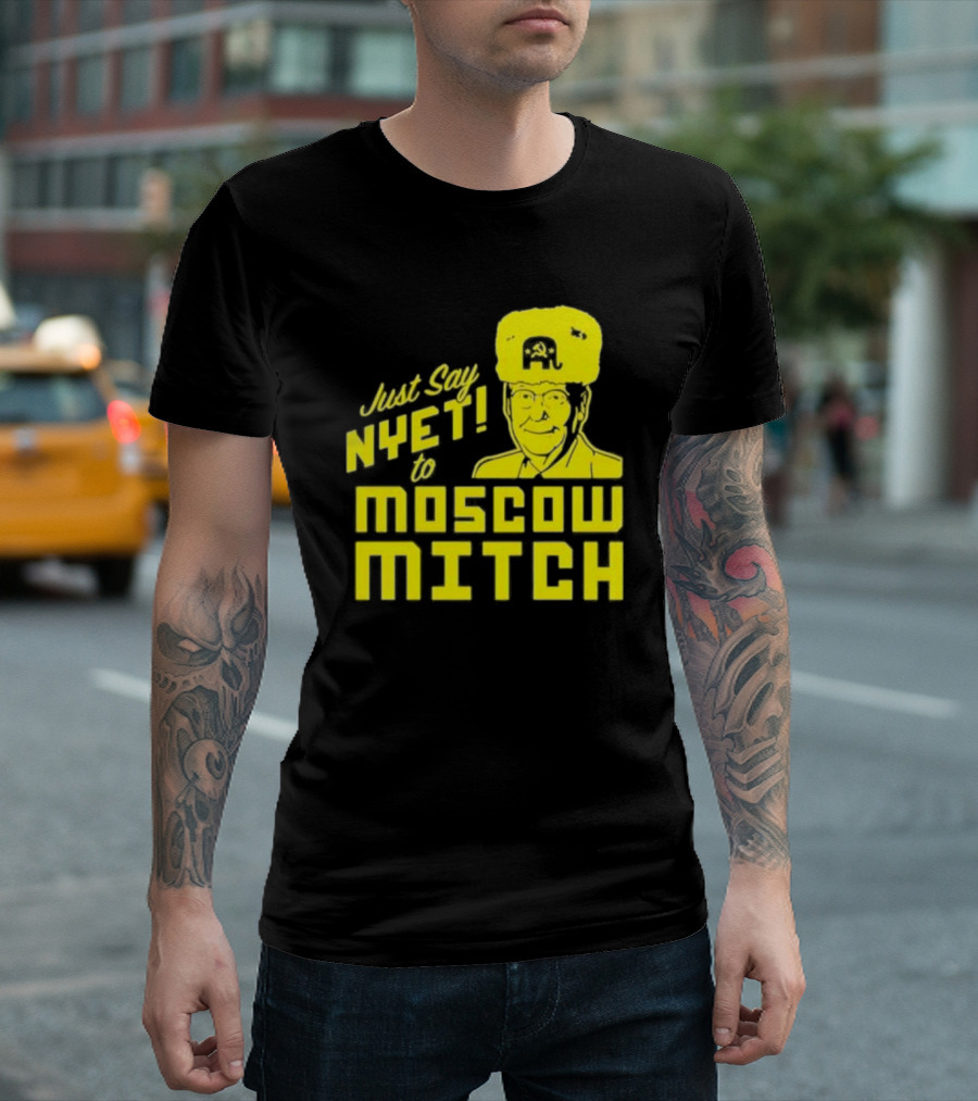 Just Say Nyet To Moscow Mitch Hammer and Sickle Hat T-Shirt