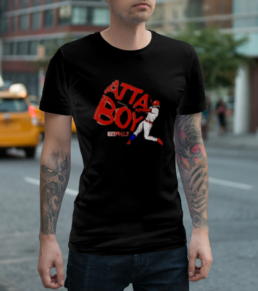 Phlylocker Atta Boy Baseball Phly Red White Player T-Shirt