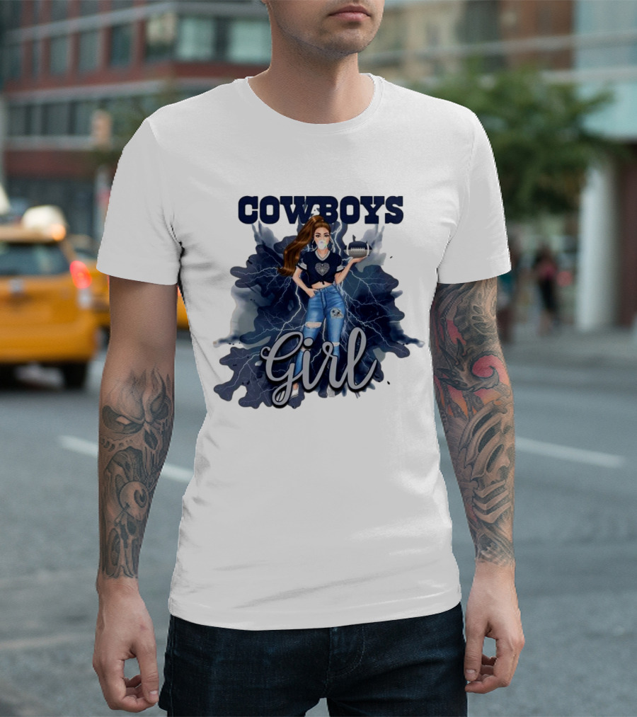 Cowboys Girl Unique Womens Dallas Cowboys Football Fan Fashion T-Shirt