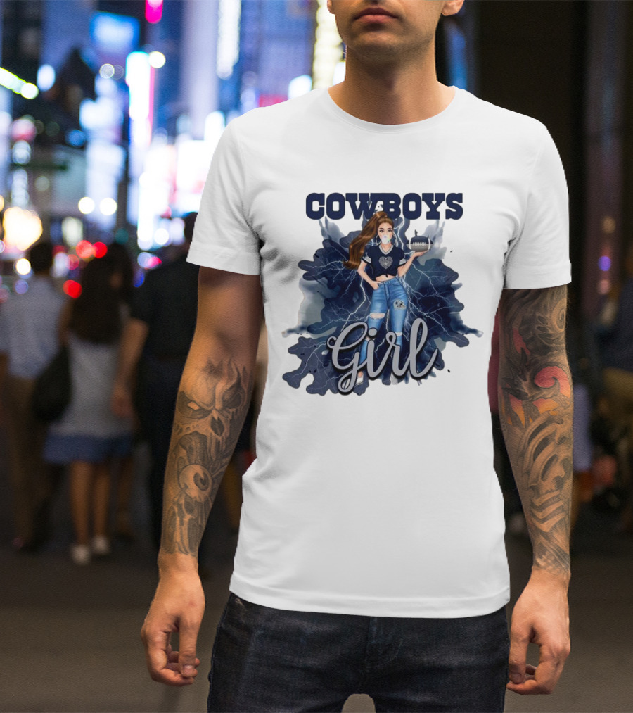 Cowboys Girl Unique Womens Dallas Cowboys Football Fan Fashion T-Shirt