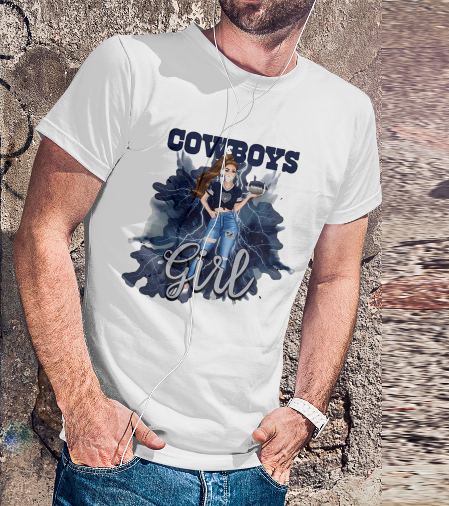 Cowboys Girl Unique Womens Dallas Cowboys Football Fan Fashion T-Shirt