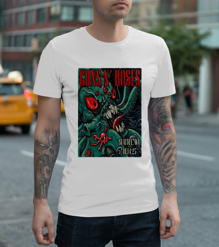 Guns N Roses Seattle WA 10.14.23 Monster T-Shirt