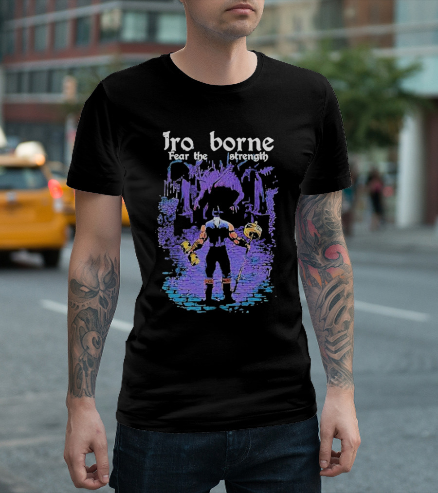 Ironborne Fear the Strength Power Viking Warrior Scene T-Shirt